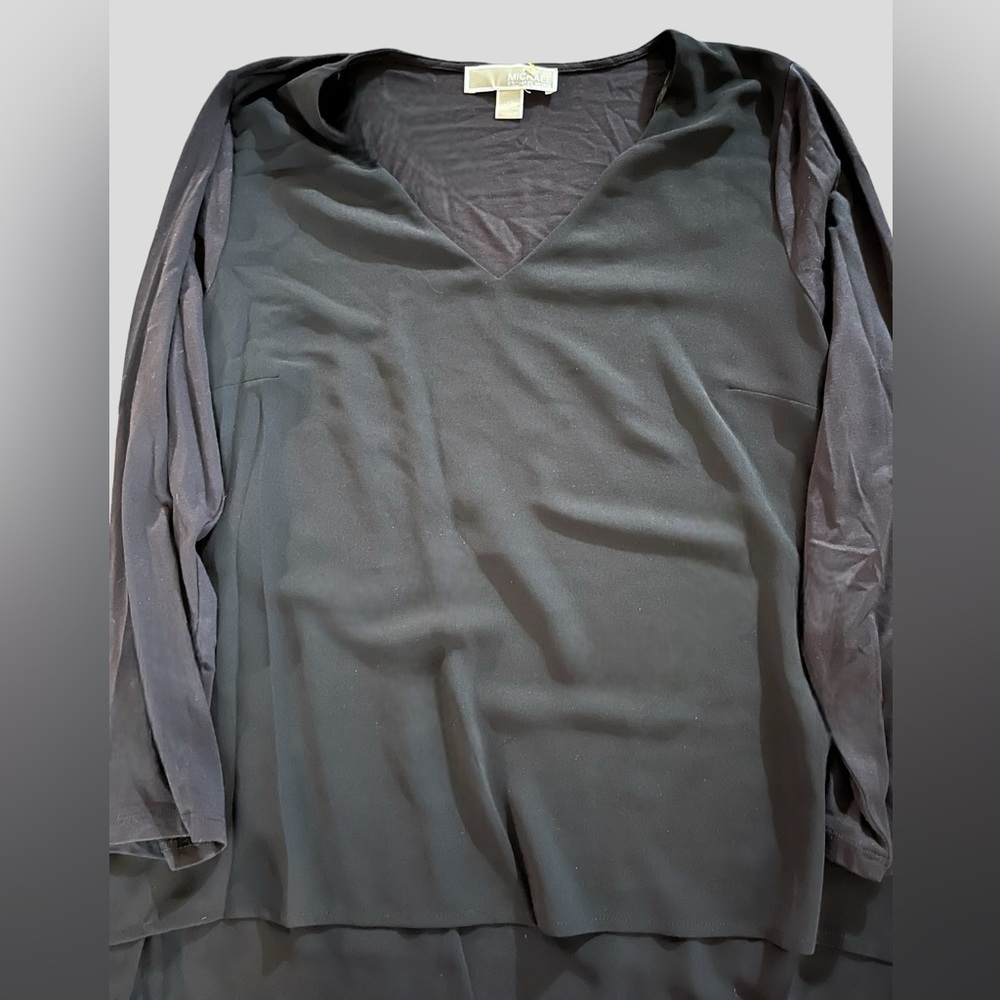 Michael Michael Kors Classic Solid Black Chiffon … - image 6